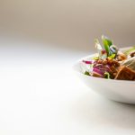 vegetable dish in white ceramic bowl