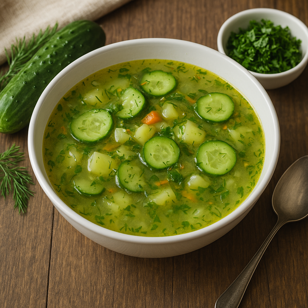 Przepis na zupę ogórkową fit