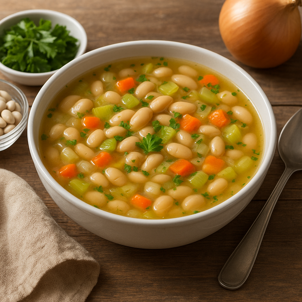 Przepis na zupę fasolową light