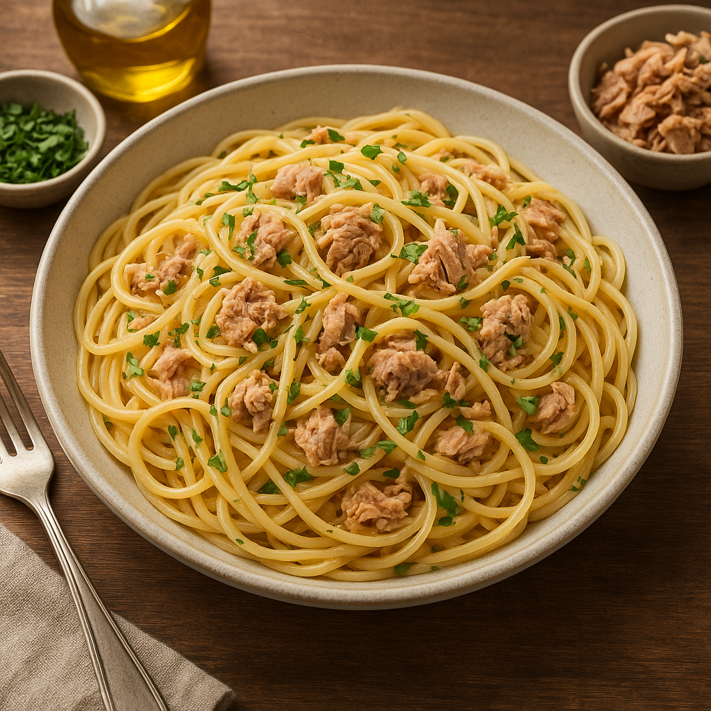 Przepis na makaron z tuńczykiem