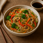 Przepis na makaron ryżowy z warzywami