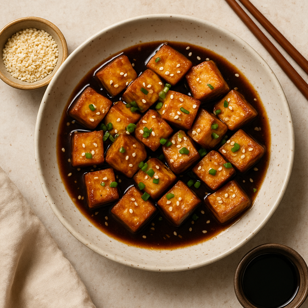 Przepis na tofu w sosie sojowym