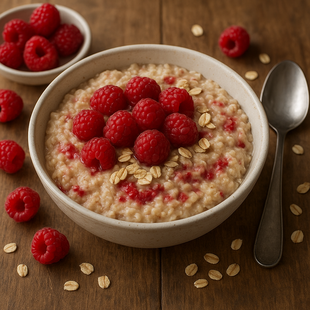 Przepis na owsiankę malinową