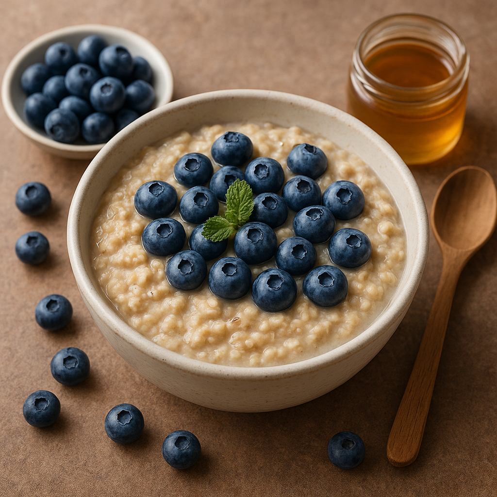 Przepis na owsiankę borówkową